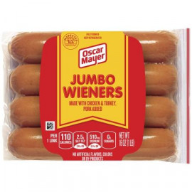 Oscar mayer jumbo WIENERS (8links) 12/16oz