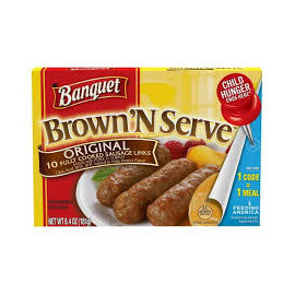 Banquet brown 'n serve ORIGINAL sausage patties 12/6.4oz