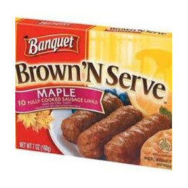 Banquet brown 'n serve MAPLE sausages links 12/6.4oz