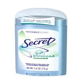 Secret antiperspirant invisible solid UNSCENTED 6/2.6oz