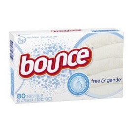 Bounce dryer sheet FREE & GENTLE 9/80ct