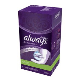 Always pantiliners LONG extra protection 12/40ct