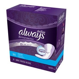 Always pantiliners EXTRA PROTECTION regular 12/50ct